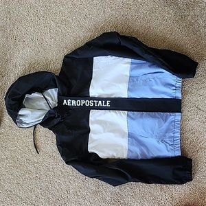 Women's Aeropostal lightweight active jacket Size medium black,purple and white